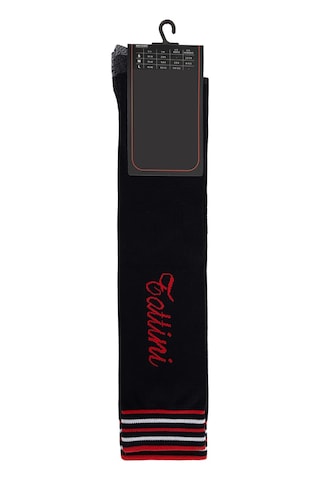 Tattini Unisex Tekstil Siyah Binici Çorap 990 Functıonal Socks Y26 Black/red