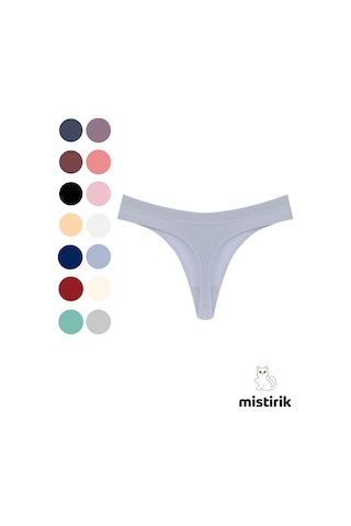 Mistirik Paulo Model Fitilli Esnek Kumaş String Tanga Lila Renk Lila