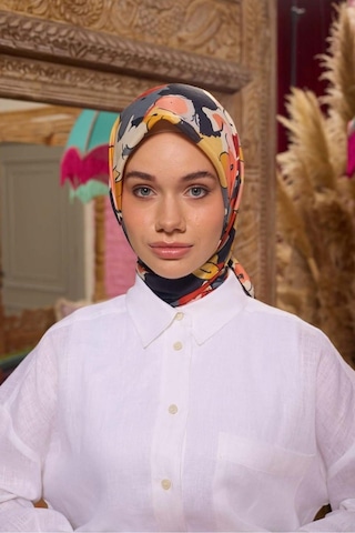 İpekhan Marrakech Koleksiyon Soft Eşarp 1209 - 08 Gri/sarı Gri-sarı-08