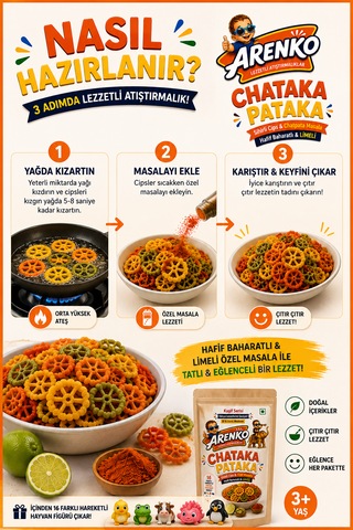 Arenko Chataka Pataka Chatpata Masalalı Sihirli Cips Seti Süpriz Oyuncaklı