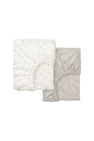 2'li Lastikli Çarşaf Seti Bebek Beyaz-Kahverengi 60x120 Cm