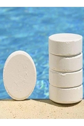 Tablet Klor 200 Gr 2 Adet Yosun Önleyici Havuz Temizleyici Havuz Tablet Kloru Su Dezenfektanı