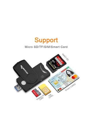 Sge Usb Sim Kart Kimlik Kartı Banka Kartı Hafıza Kartı Okuyucu