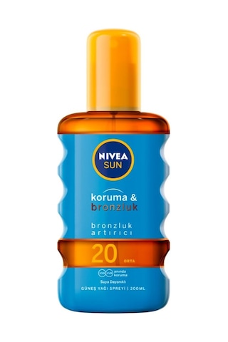 Nivea Sun Koruma & Bronzluk SPF 20 Güneş Yağı Spreyi 200 ML Nivea Sun Koruma & Bronzluk SPF 20 Güneş Yağı Spreyi 200 ML
