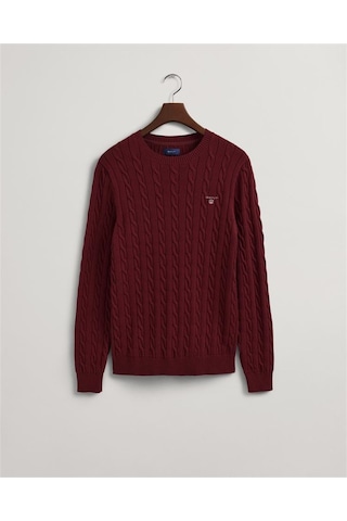 Gant Erkek Kırmızı Regular Fit Bisiklet Yaka Kazak Kırmızı