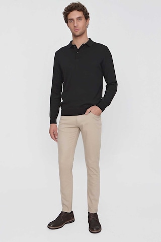 Morven Basic Dinamik Fit Rahat Kesim Polo Yaka Triko Kazak 99kc017001001 Siyah