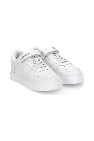 Slazenger Kelvın F Unisex Çocuk Cırt Cırtlı Beyaz Günlük Spor Ayakkabısı