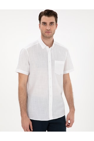 Pierre Cardin Erkek Beyaz Gömlek Kısa Kollu 50302730-vr013 Beyaz