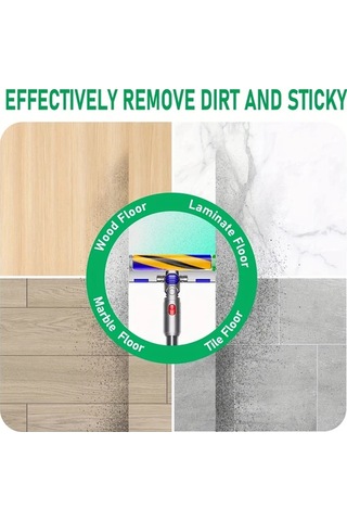 Fochsia As Show Fırça Rulosu Yedek Kit  V12 V15 Detect Slim El Süpürgesi Uyumlu