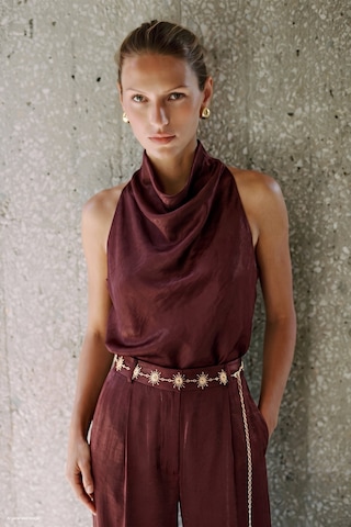 Sateen Aura Bluz - Bordo-137802