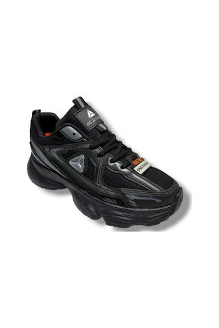 Marco Jamper 2411-26 Cilt Deri Anorak Anatomik Sneaker Siyah Gümüş 36-40 Siyah