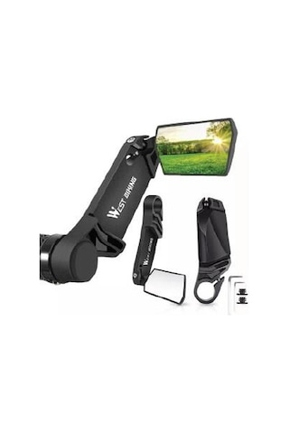 Xbyc 419 360 Dönebilir Katlanabilir Dayanıklı Gidon Boynuzlu Bisiklet Dikiz Aynası