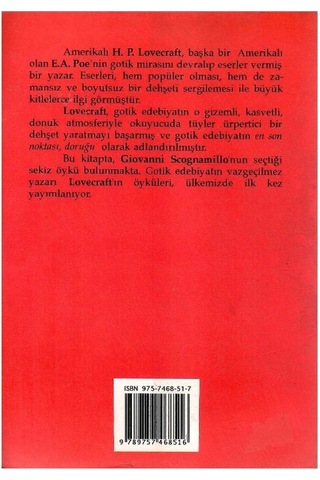 Gotik Öyküler - Howard Philips Lovecraft 1.baskı