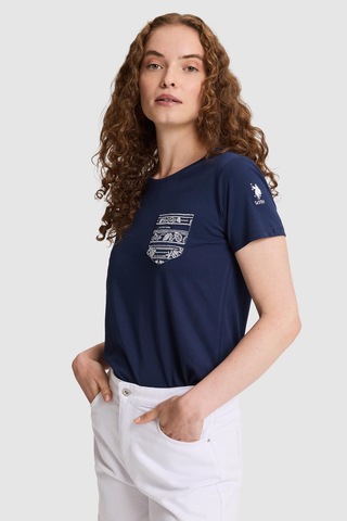U.S. Polo Assn. Kadın Lacivert Tişört 50323540-vr033