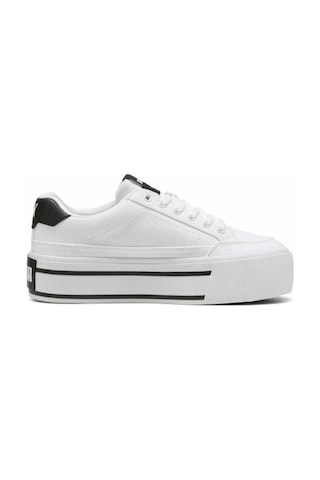Puma Cortclassicvulcfsplatformwns 402329 01 Kadın Sneaker Ayakkabı Beyaz Siyah 36-40 Beyaz - Siyah