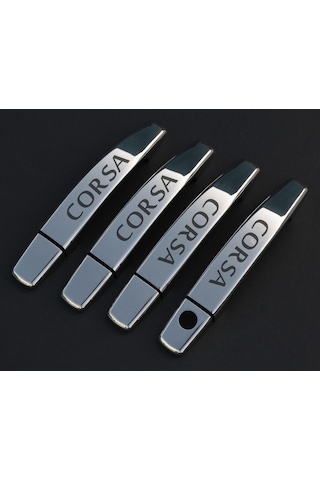 Opel Corsa D Krom Kapı Kolu 2007 Üzeri 4 Kapı Paslanmaz Çelik N11.609