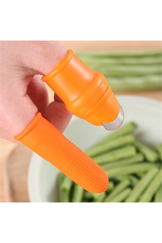 Reedark "bahçe Ve Mutfak İçin Pratik Silikon Parmak Bıçak Seti - 1 Bıçak + 5 Silikon Ped"