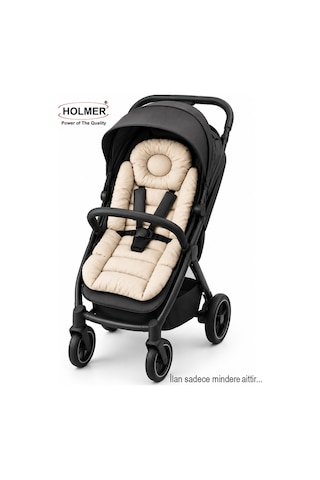 Holmer Organik Pamuklu Ortapedik Bel Destekli Bebek Arabası Minderi Bej