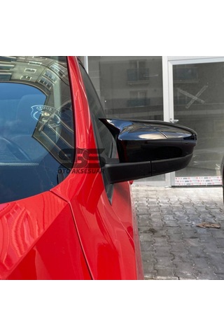 Skoda Rapid 2015-2017 Uyumlu Batman Yarasa Ayna Kapağı Piano Black Abs Plastik