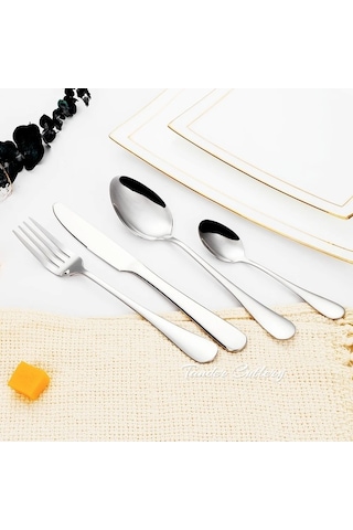 Agoodshop 8/12/16/20 Adet Rose Gold Paslanmaz Çelik Siyah Yemek Takımı 2 Set 8pcs Rose Gold