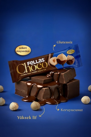 Choco - Çikolata Kaplı Fındıklı Meyve Bar 35 G X 12 Adet