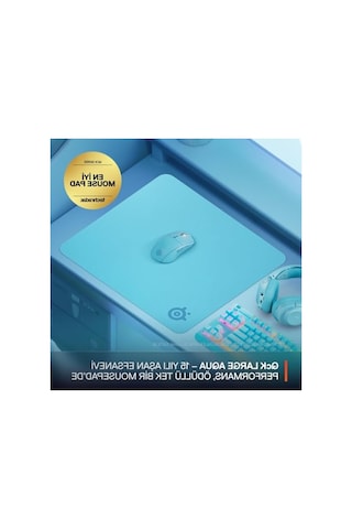 Mavi Renkli Büyük Boy Gaming Mouse Pad, Qck Large