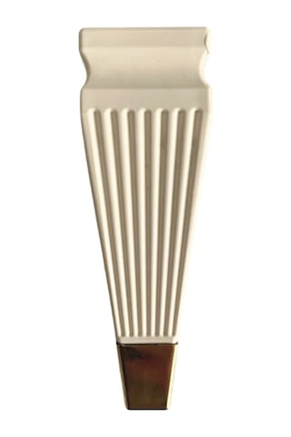 Kule Desenli 18cm Krem Plastik Ayak Mobilya Masa Ve Dolap Ayağı Krem Altın 18cm