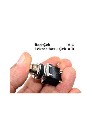 Ayak Pedal Basma 1-0 Metal Anahtar 3 Pin Kalıcı