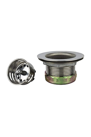 878pc Paslanmaz Çelik Junior Duo Sepetli Lavabo Süzgeci 5 Cm Veya 5-1 2 Inç Açıklıklara Uyar Parlak Krom Çok Renkli