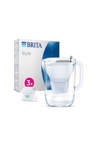 BRITA Style XL 3x Maxtra Pro All-In-1 Filtreli Su Arıtma Sürahisi - Gri 3,6 lt