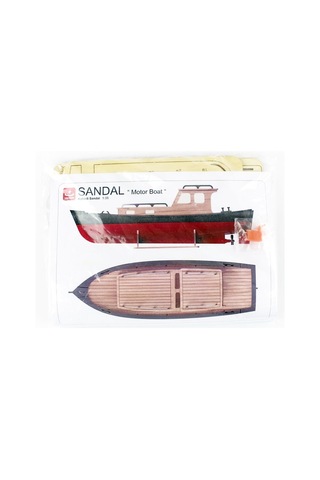Türk Model 1/35 202 Kabinli Sandal, 18 Cm. Ahşap Model Kiti-55344