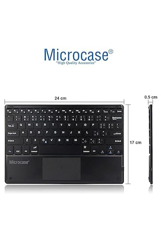 Microcase Samsung Galaxy Tab S10 Lite Uyumlu Bluetooth Touchpad Klavye+bluetooth Mouse+standlı Kılıf-bkk7 Tablet Kılıfı