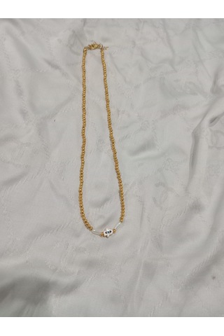 Fatmaeli Uçlu Şık Kolye Sarı