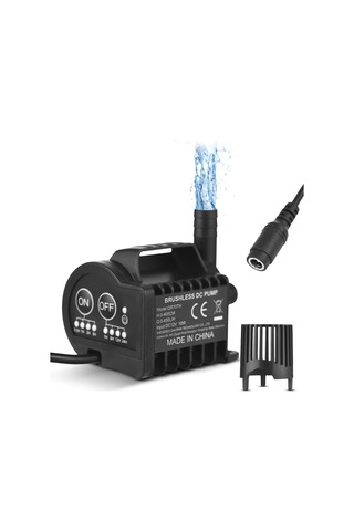 Springsun 12v Mini Su Pompa - 450l/saat Akış, 4 Kademeli Hız Kontrolü, Sessiz Çalışma, Akvaryum & Bahçe İçin