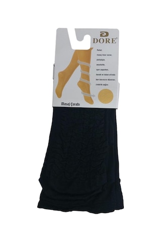 12'li Set Diz Altı Kalın Ten Göstermeyen Kadın Masaj Çorap-siyah Siyah