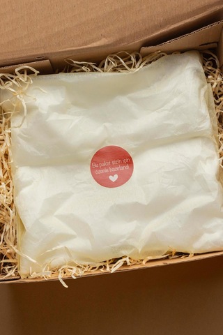 Bu Paket Sizin İçin Özenle Hazırlandı Thank You Teşekkür Stickers