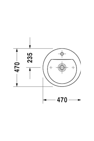 Duravit - Darling New Tezgah Üstü Lavabo Beyaz 47 Cm - 0497470000- Beyaz