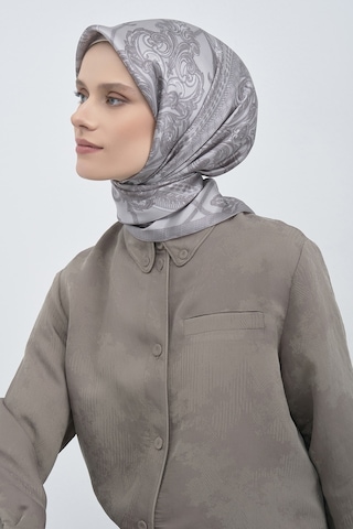 Armine Saf İpek Sura Eşarp-2026 İlkbahar-yaz- 953700d Gri