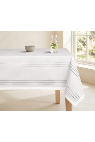 Özdilek Masa Örtüsü Lıno Naturel Krem 150x150 Çok Renkli