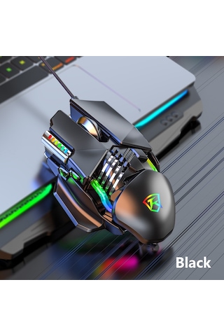 Y-fruıtful P3 6 Tuşlu Rgb Aydınlatma Ayarlanabilir Kablolu Fare Siyah Diğer