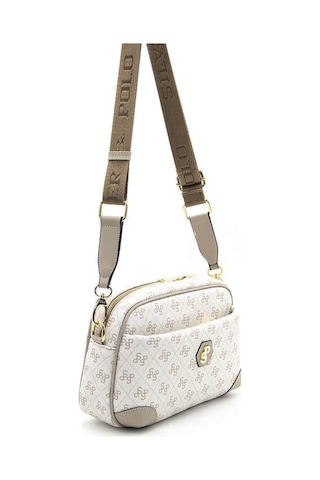 Silver Polo Sp1094 Kadın Çapraz Çanta Monogram Bej-kum