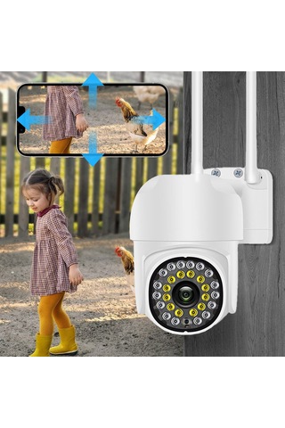 Hombey Beyaz Kablosuz 1080p A13 Güvenlik Kamerası - Hareket Algılama, Ir Gece Görüşü, İki Yönlü Konuşma, Uygulama Kontrolü, Usb Besleme