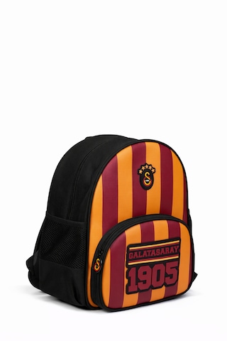 Galatasaray Lisanslı Logo Baskılı Anaokulu Çantası - Sarı Kırmızı 2 Bölmeli Sırt Çantası Sarı - Kırmızı - Siyah