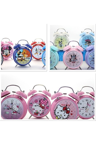 Kuromi, Hello Kitty, Mickey Mouse Masa Üstü Çalar Saat Çok Renkli