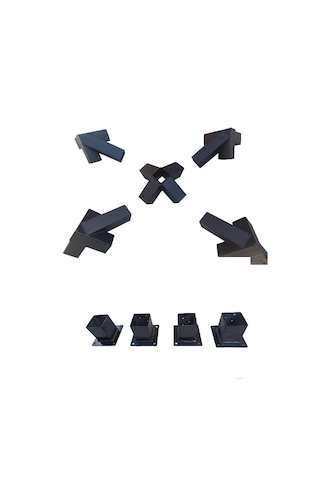 Kamelya 8x8cm Montaj Seti Demir Bağlantı Pergola Çardak Gölgelik