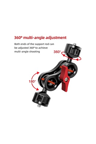Leezsing 360 Dönebilir Çift Toplu Esnek Kamera Kolu - Mikrofon Ve Işık Montajı İçin
