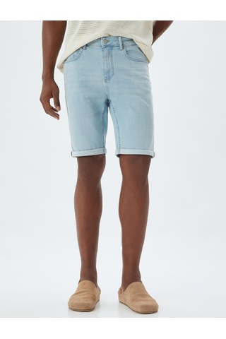 Koton Kot Şort Slim Fit Cep Detaylı Pamuklu Açık İndigo 4sam40130nd Açık İndigo