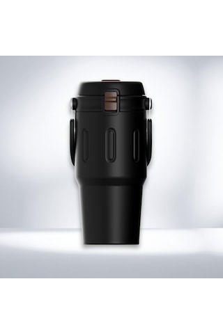 Paslanmaz Çelik Termos 650 Ml -sızdırmaz Kapak,geniş Ağızlı Siyah