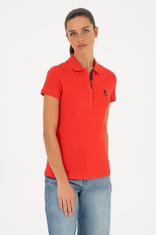 U.S. Polo Assn. Kadın Kırmızı Basic Polo Yaka Tişört 50280060-VR030