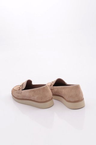 Dgn 410 Kadin Loafer Ayakkabi Bej Süet